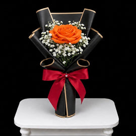 Orange Rose Single Steam
