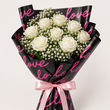 Load image into Gallery viewer, Midnight Pink Love Flower Wrapping Sheets