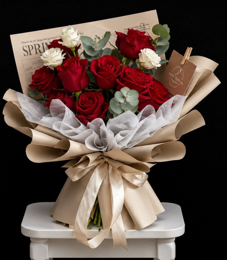 Classic Crimson Flower Bouquet